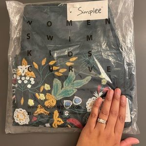 NEW! Simplee Women’s Bodycon Luxury Floral Boho High Waist Pencil Skirt | Large